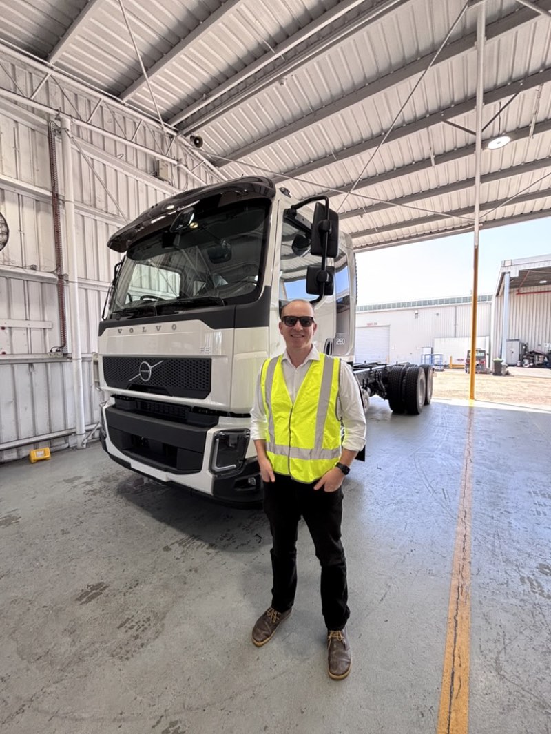 SCG consultant inspecting a truck workshop
