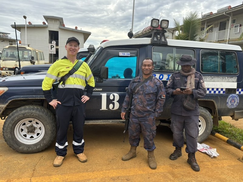Site escort on a remote project
