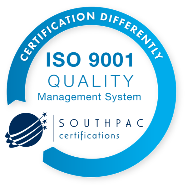Southpac ISO 9001 certification mark