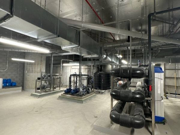 Building plant room and mechanical services